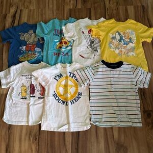 The Children's Place Colorful Graphic Tees - Yellow, Blue, White